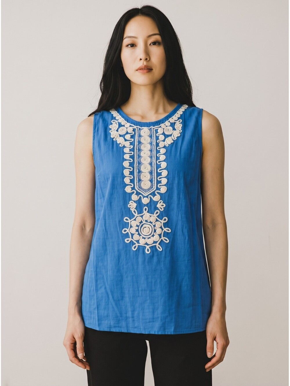 Banana Republic NWT Sheer Sleeveless Cotton Blouse-Size 4-Blue